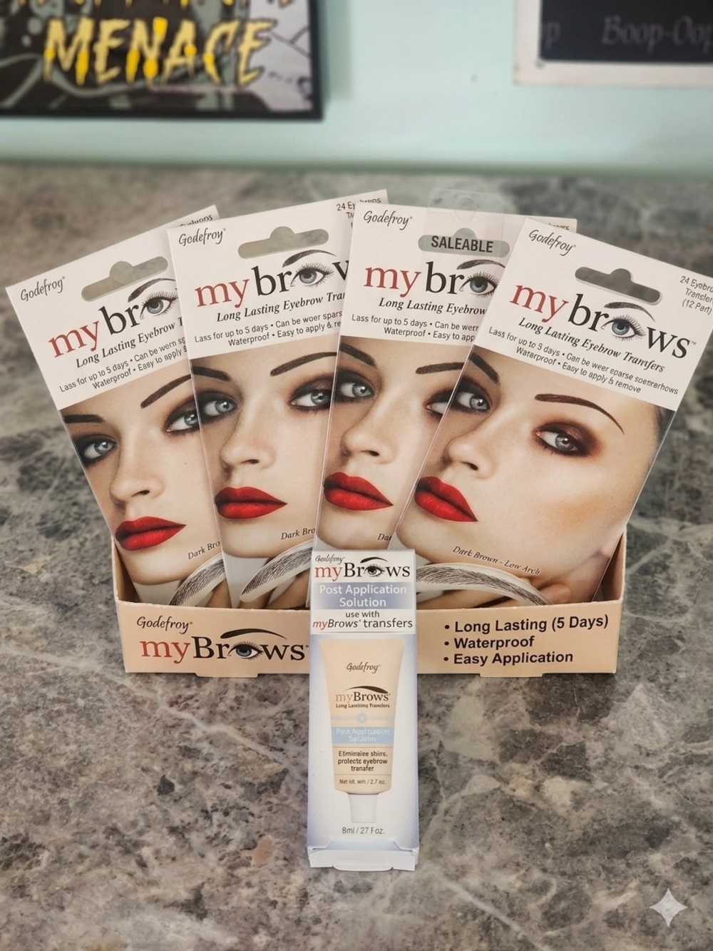 myBrows Long-Lasting Eyebrow Transfers — Dark Brown